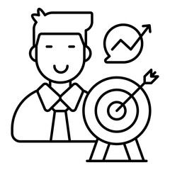 Premium download icon of target person