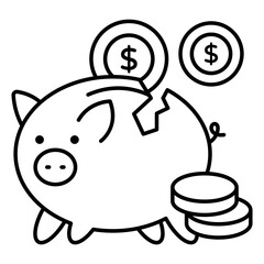 Modern design icon of piggy bank