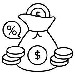 A perfect design icon of money bag