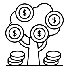 A perfect design icon of dollar tree