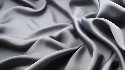 Obraz premium A black satin texture that is a panoramic background of black colored black fabric silk with a beautiful and natural blurred pattern