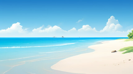 Obraz premium Abstract beautiful beach background with crystal clear water