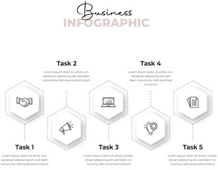 Business Infographic Design Template For Corporate Marketing Agency
