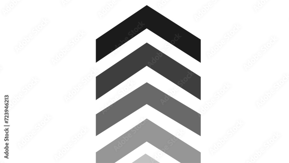 Poster white solid color swipe up forwarding-pointing arrow icon. up-direction arrow. up directional arrow 