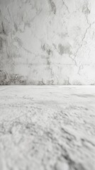 White concrete wall and floor texture background