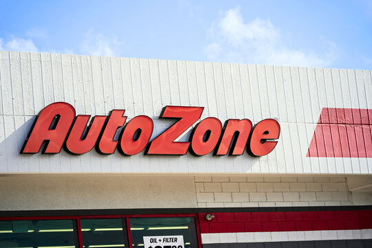 Honolulu, HI - January 2, 2024: AutoZone, Inc. aftermarket auto parts chain store signage logo.