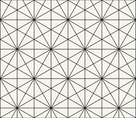 Vector seamless pattern. Repeating geometric elements. Stylish monochrome background design.