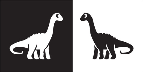 Illustration vector graphics of dinosaur icon