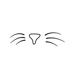 Cat nose and whiskers vektor