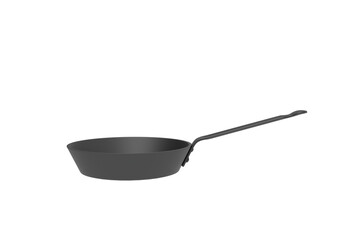 frying pan side view without shadow 3d render