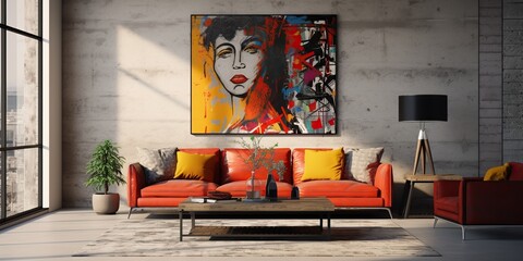 Unique scene of individuals creatively adorning and personalizing their newly acquired living spaces , concept of Personalized interior design