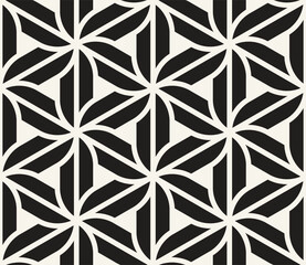 Vector seamless pattern. Repeating geometric elements. Stylish monochrome background design.