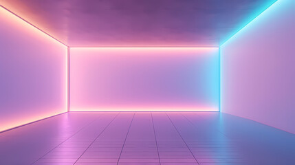 3D space, light shining from above, empty room