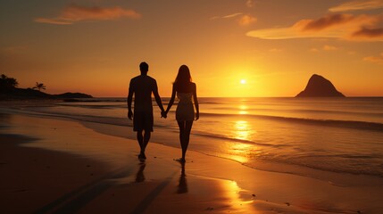 sunset on the beach
