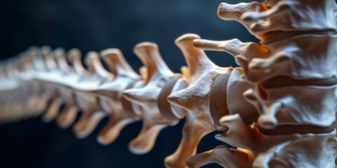 human spine close-up Generative AI