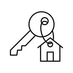 House Key icon vector stock illustration