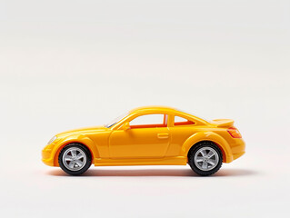 Fototapeta na wymiar Modern car alike kid toy isolated on white background. Studio photography. 