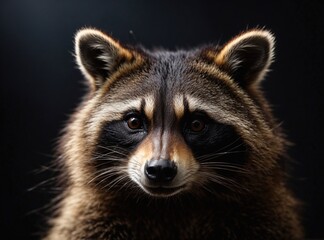 Fototapeta premium Raccoon in Midnight Reverie