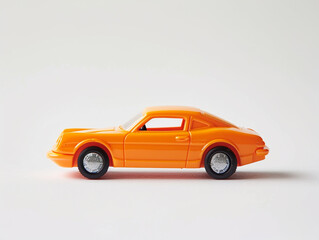 Modern car alike kid toy isolated on white background. Studio photography. 