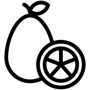 black outline avocado slice fruit clip art preview