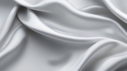 Fototapeta premium White gray satin texture that is white silver fabric silk panorama background with beautiful soft blur pattern natural