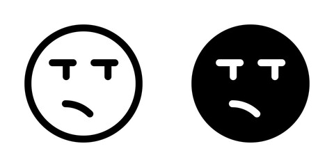 Editable upset, angry, frowned face vector icon. Part of a big icon set family. Perfect for web and app interfaces, presentations, infographics, etc