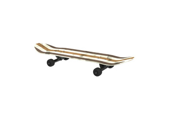 skateboard angle view without shadow 3d render