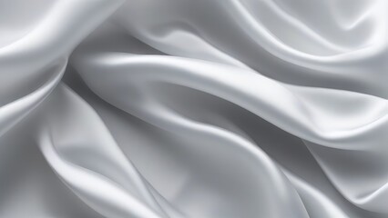 Obraz premium White gray satin texture that is white silver fabric silk panorama background with beautiful soft blur pattern natural