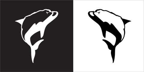 Illustration vector graphics of whale icon