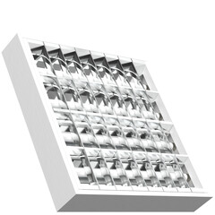 3D rendering illustration of a recessed modular ceiling lamp
