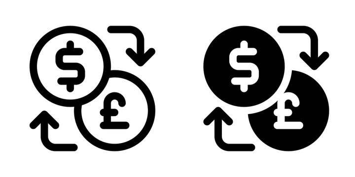 Editable currency exchange vector icon. Part of a big icon set family.  Finance, business, investment, accounting. Perfect for web and app interfaces, presentations, infographics, etc