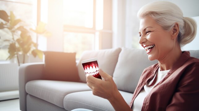Telemedicine of Dental healthcare, the doctor and patient communicates and diagnosis symptom of sickness and dental health using AI technology 