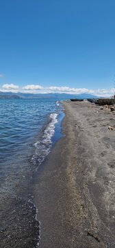 lake sevan armenia rural countryside and plastic pollution