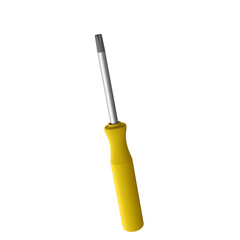 CHAVE TORX AMARELO 3D ISOLADO