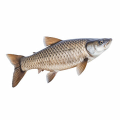 Fototapeta premium Fish - A Grass Carp on a white background