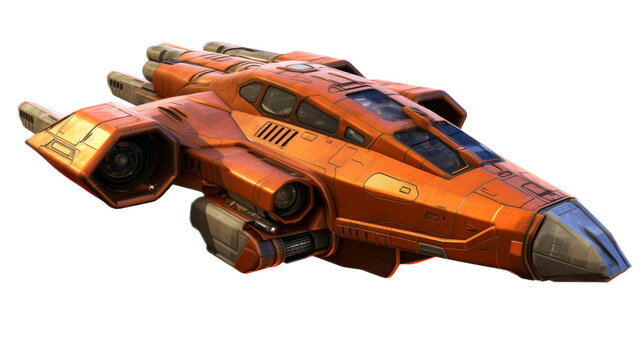 Spaceship. Isolated on a white background png like