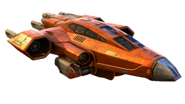 Spaceship. Isolated on a white background png like