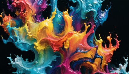 Abstract fluid colors . Generative AI