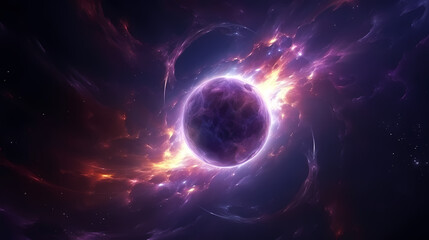 Naklejka premium Space galaxy background, 3D illustration of nebulae in the universe