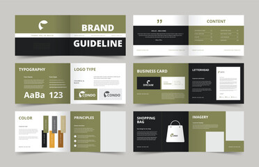 Brand Guideline Layout, Minimalist Luxury Brand Guide Template, Brand Identity Template, Brochure Template