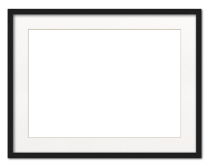 large black frame on white transparent background