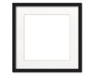 large black square frame on white transparent background