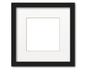 small black square frame on white transparent background