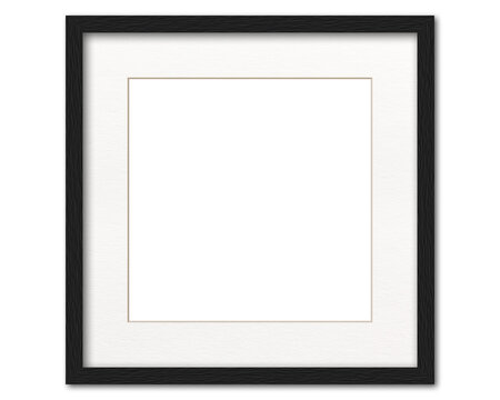 large black square frame on white transparent background