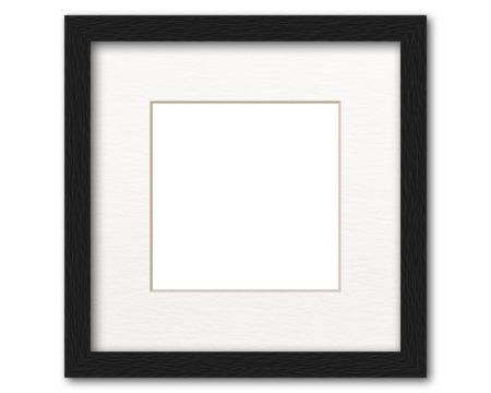small black square frame on white transparent background