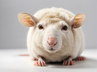 Pure Elegance: Rat on Ivory White