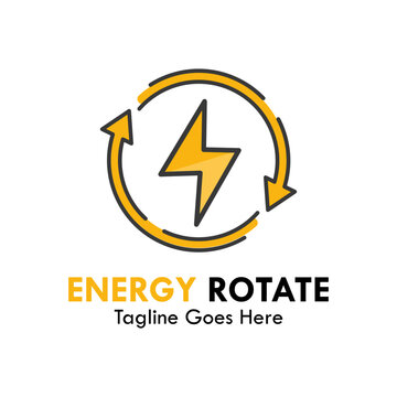 Energy rotate design logo template illustration