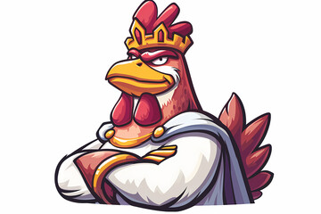 King chicken cartoon character