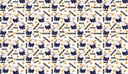 shark boss, illustration, vector, pattern, focus discipline, motivational, finance