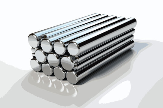 Metal reinforcements isolated on a white. 3d illustration